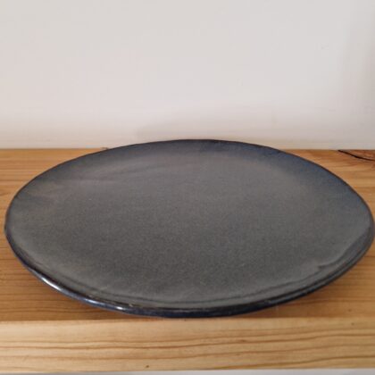 Assiette bleue grand format